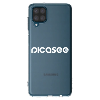 Picasee silikonový průhledný obal pro Samsung Galaxy A12 A125F - Picasee - new logo - white