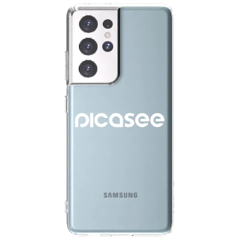Picasee silikonový průhledný obal pro Samsung Galaxy S21 Ultra 5G G998B - Picasee - new logo - white