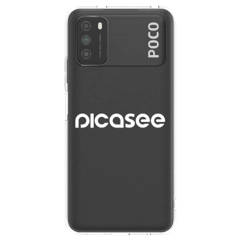 Picasee silikonový průhledný obal pro Xiaomi Poco M3 - Picasee - new logo - white