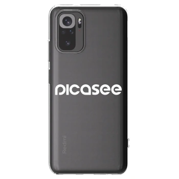 Picasee silikonový průhledný obal pro Xiaomi Redmi Note 10 - Picasee - new logo - white