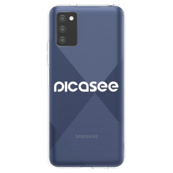 Picasee silikonový průhledný obal pro Samsung Galaxy A02s A025G - Picasee - new logo - white