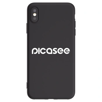 Picasee silikonový černý obal pro Apple iPhone XS Max - Picasee - new logo - white