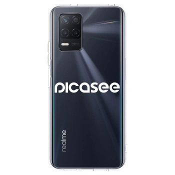 Picasee silikonový průhledný obal pro Realme 8 5G - Picasee - new logo - white