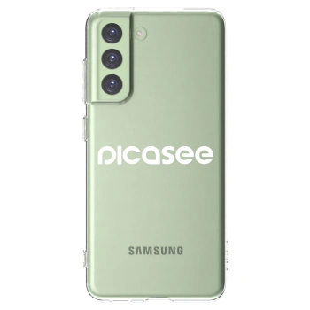 Picasee silikonový průhledný obal pro Samsung Galaxy S21 FE 5G - Picasee - new logo - white
