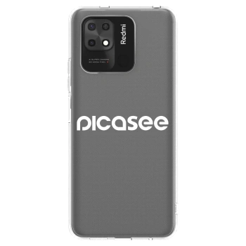 Picasee silikonový průhledný obal pro Xiaomi Redmi 10C - Picasee - new logo - white
