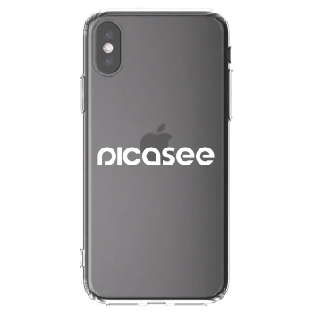 Picasee silikonový průhledný obal pro Apple iPhone X/XS - Picasee - new logo - white