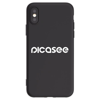 Picasee silikonový černý obal pro Apple iPhone X/XS - Picasee - new logo - white