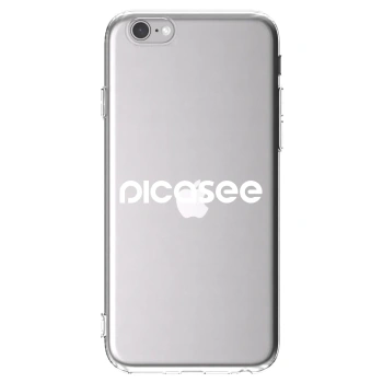 Picasee silikonový průhledný obal pro Apple iPhone 6/6S - Picasee - new logo - white