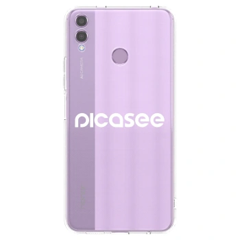 Picasee silikonový průhledný obal pro Honor 8X - Picasee - new logo - white