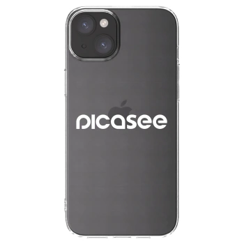 Picasee silikonový průhledný obal pro Apple iPhone 15 Plus - Picasee - new logo - white