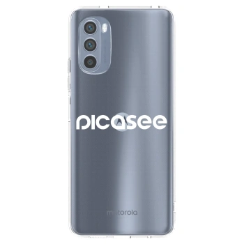 Picasee silikonový průhledný obal pro Motorola Moto G62 - Picasee - new logo - white