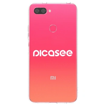 Picasee silikonový průhledný obal pro Xiaomi Mi 8 Lite - Picasee - new logo - white