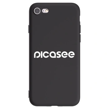 Picasee silikonový černý obal pro Apple iPhone 8 - Picasee - new logo - white