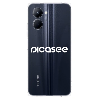 Picasee silikonový průhledný obal pro Realme C33 (2023) - Picasee - new logo - white