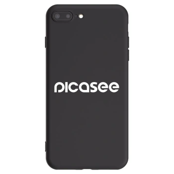 Picasee silikonový černý obal pro Apple iPhone 8 Plus - Picasee - new logo - white