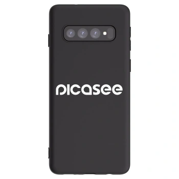 Picasee silikonový černý obal pro Samsung Galaxy S10 G973 - Picasee - new logo - white