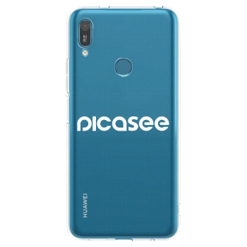 Picasee silikonový průhledný obal pro Huawei Y7 2019 - Picasee - new logo - white