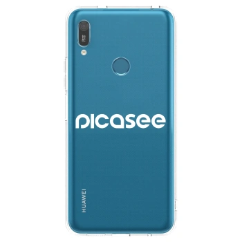 Picasee silikonový průhledný obal pro Huawei Y6 2019 - Picasee - new logo - white
