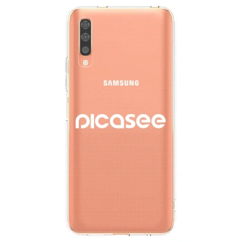 Picasee silikonový průhledný obal pro Samsung Galaxy A70 A705F - Picasee - new logo - white