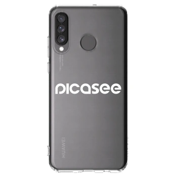 Picasee silikonový průhledný obal pro Huawei P30 Lite - Picasee - new logo - white