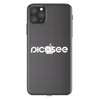 Picasee silikonový průhledný obal pro Apple iPhone 11 Pro Max - Picasee - new logo - white