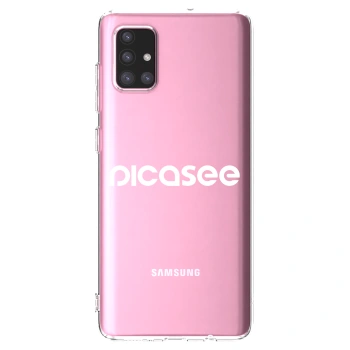 Picasee silikonový průhledný obal pro Samsung Galaxy A71 A715F - Picasee - new logo - white