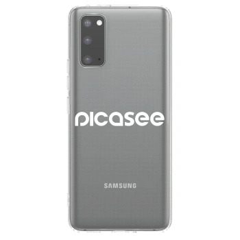 Picasee silikonový průhledný obal pro Samsung Galaxy S20 G980F - Picasee - new logo - white