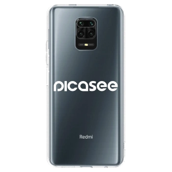 Picasee silikonový průhledný obal pro Xiaomi Redmi Note 9S - Picasee - new logo - white