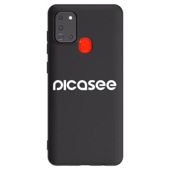 Picasee silikonový černý obal pro Samsung Galaxy A21s - Picasee - new logo - white