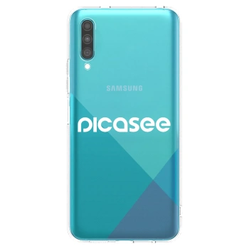 Picasee silikonový průhledný obal pro Samsung Galaxy A30s A307F - Picasee - new logo - white