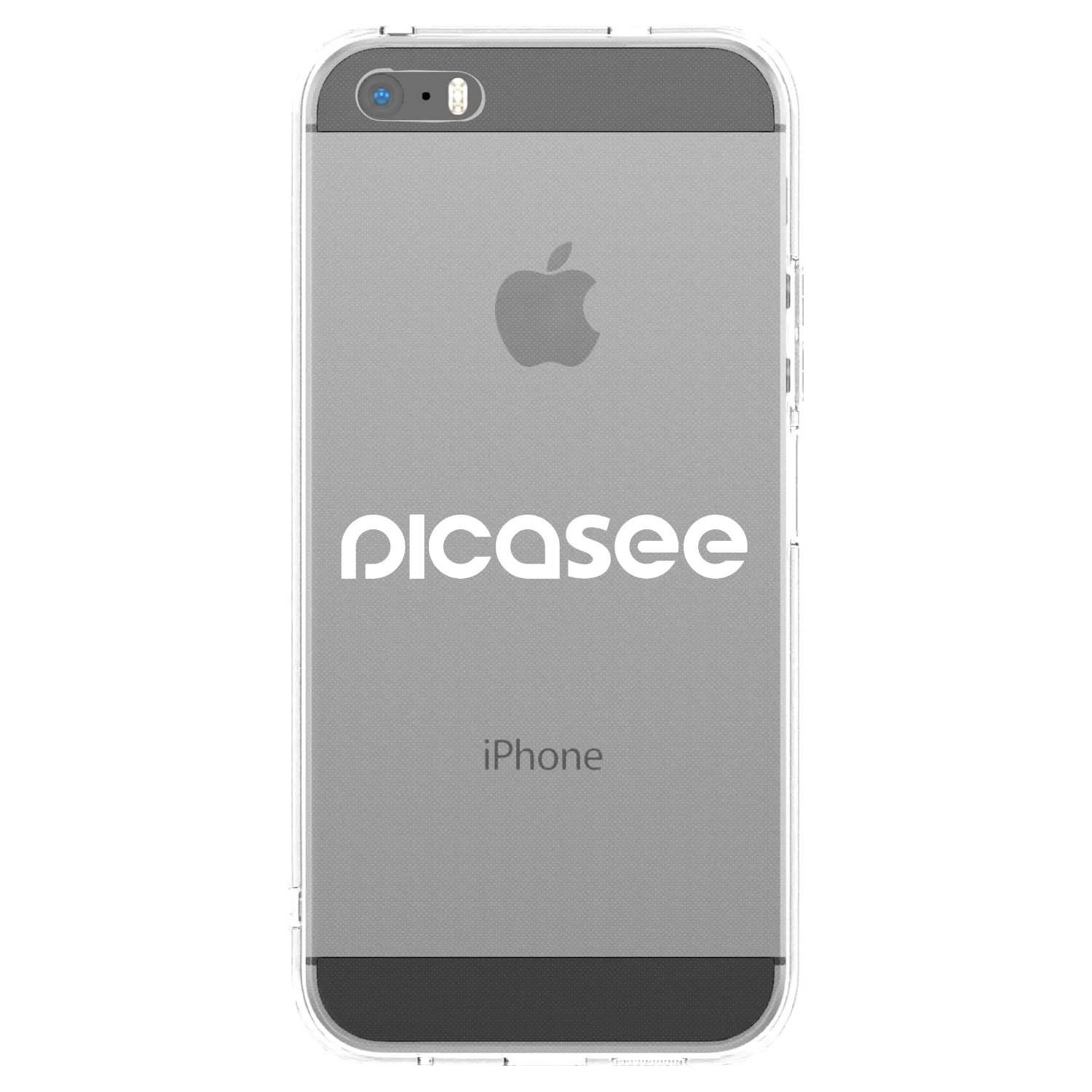 Picasee silikonový průhledný obal pro Apple iPhone 5/5S/SE - Picasee - new logo - white