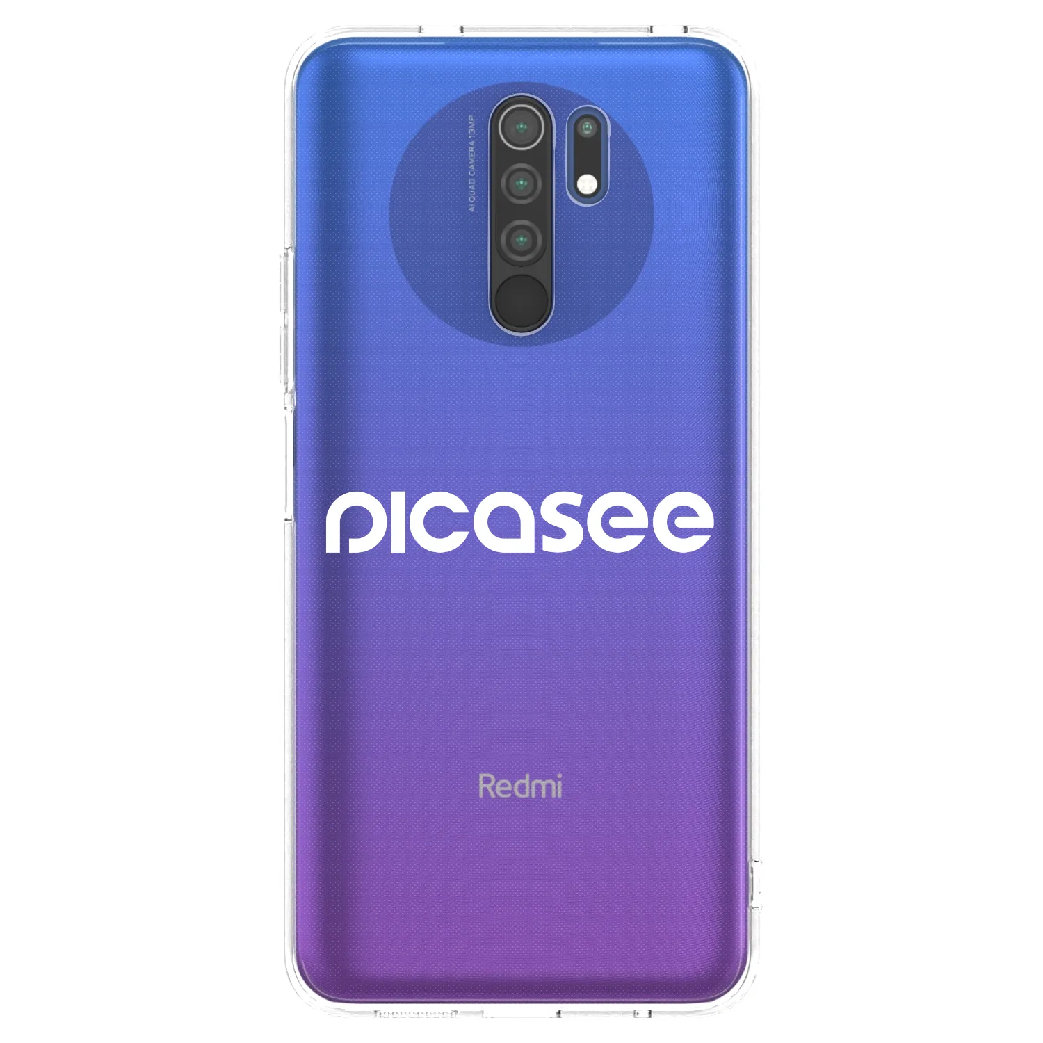 Picasee silikonový průhledný obal pro Xiaomi Redmi 9 - Picasee - new logo - white