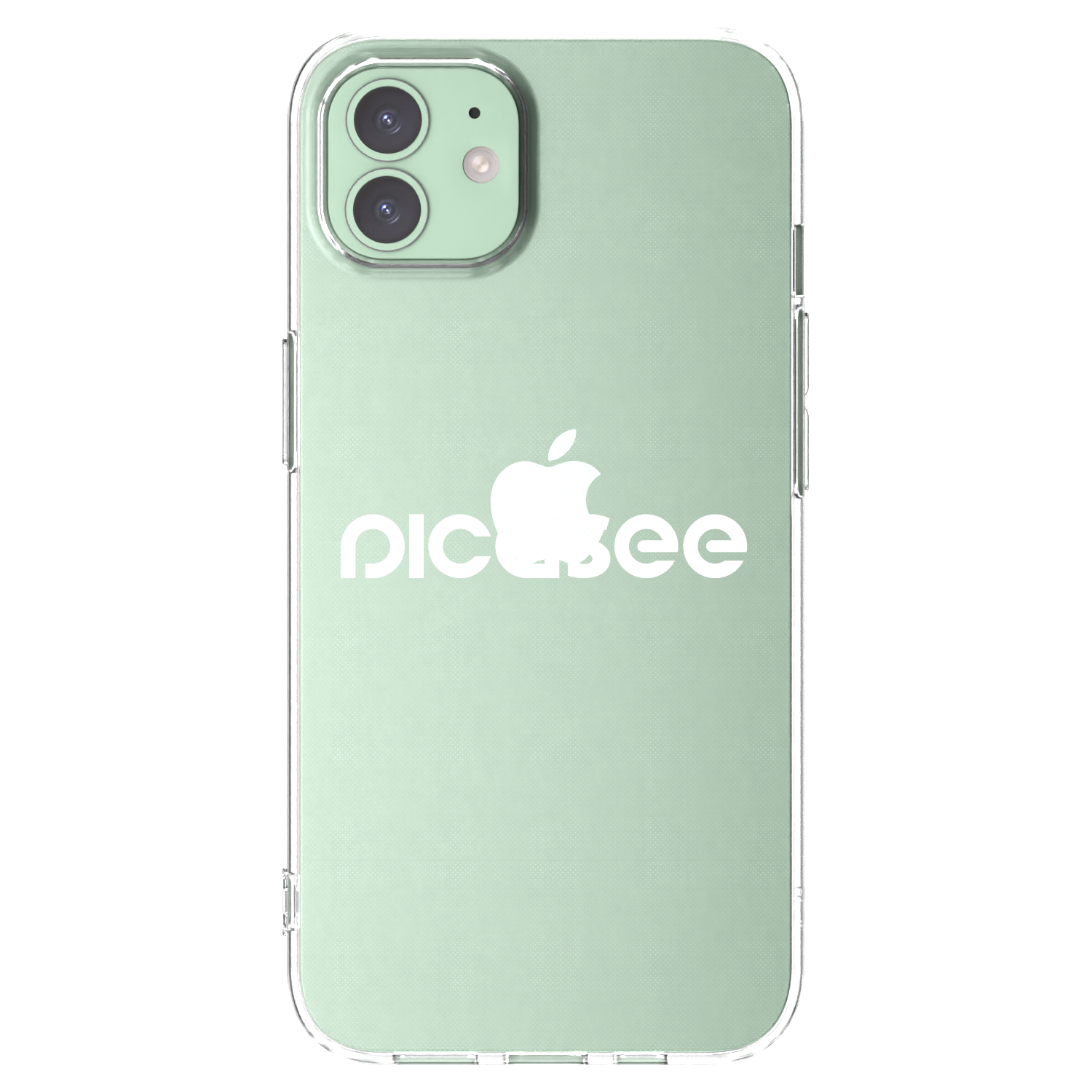 Picasee silikonový průhledný obal pro Apple iPhone 12 - Picasee - new logo - white