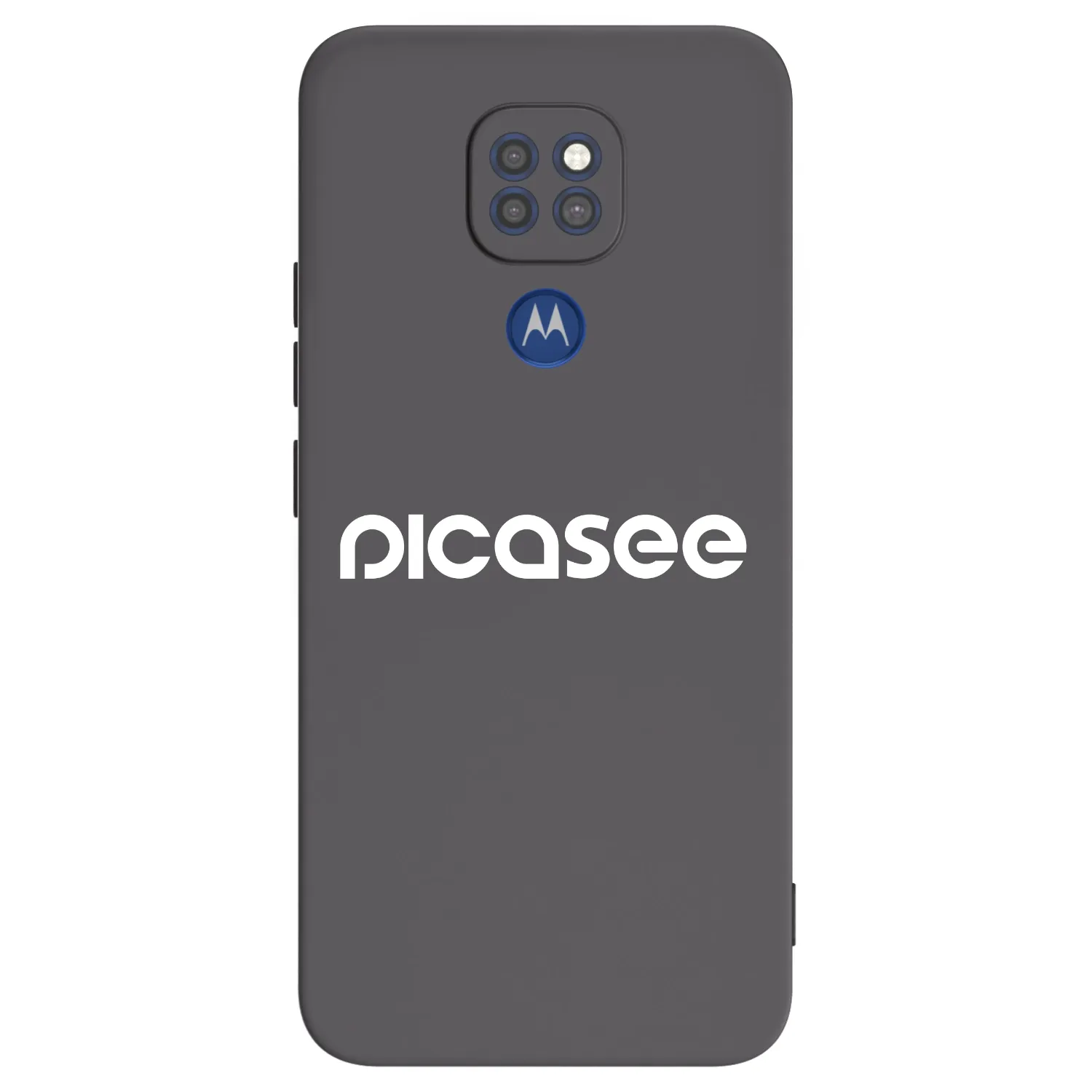 Picasee silikonový černý obal pro Motorola Moto G9 Play - Picasee - new logo - white