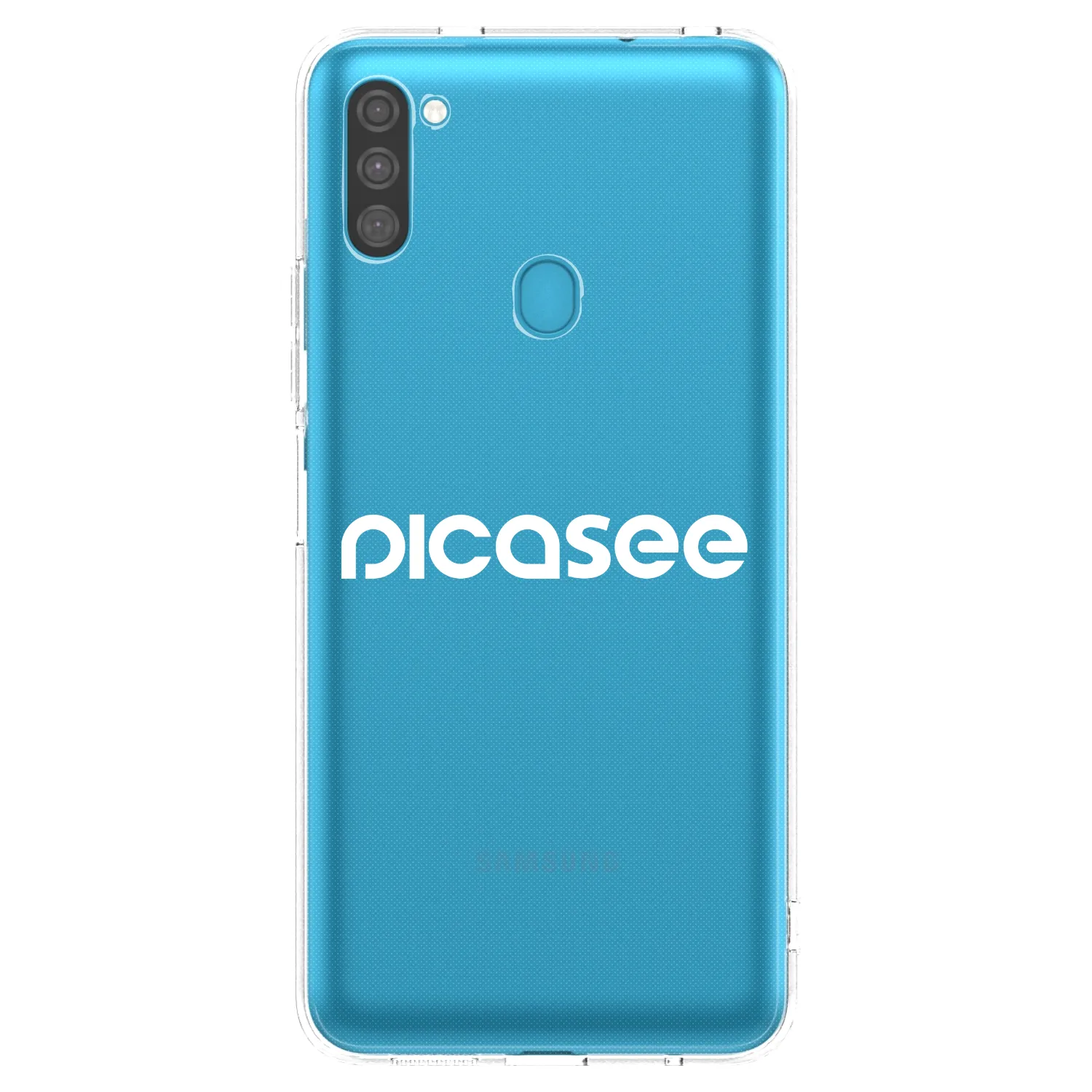 Picasee silikonový průhledný obal pro Samsung Galaxy M11 - Picasee - new logo - white