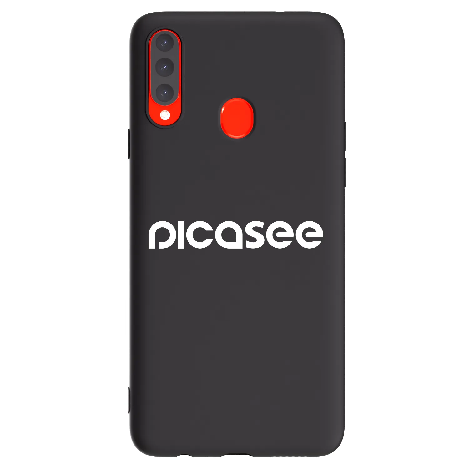 Picasee silikonový černý obal pro Samsung Galaxy A20s - Picasee - new logo - white