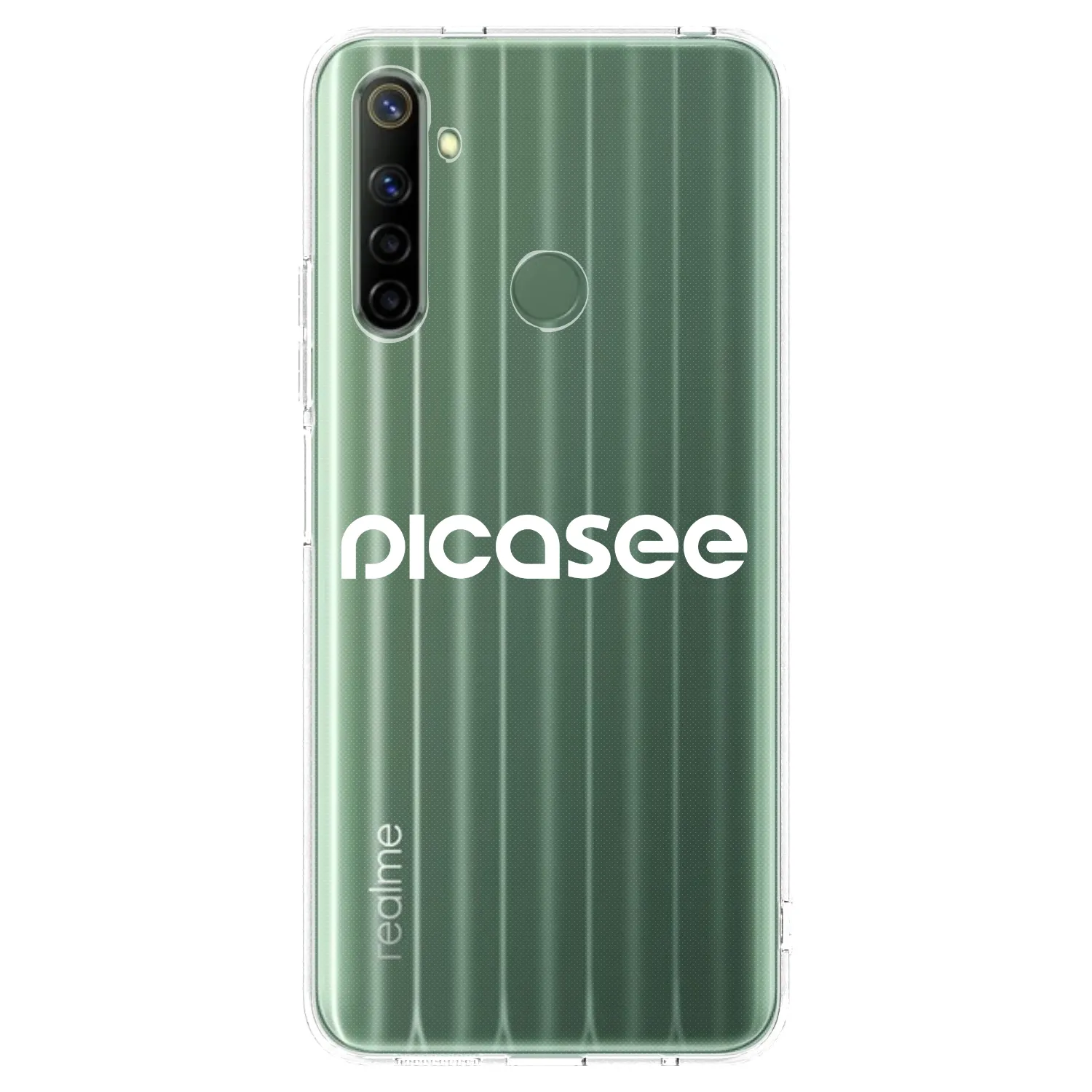 Picasee silikonový průhledný obal pro Realme 6i - Picasee - new logo - white