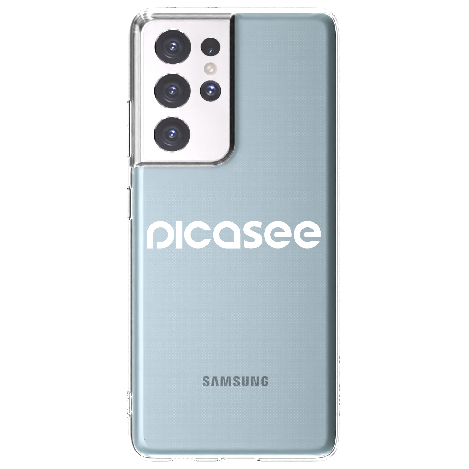 Picasee silikonový průhledný obal pro Samsung Galaxy S21 Ultra 5G G998B - Picasee - new logo - white