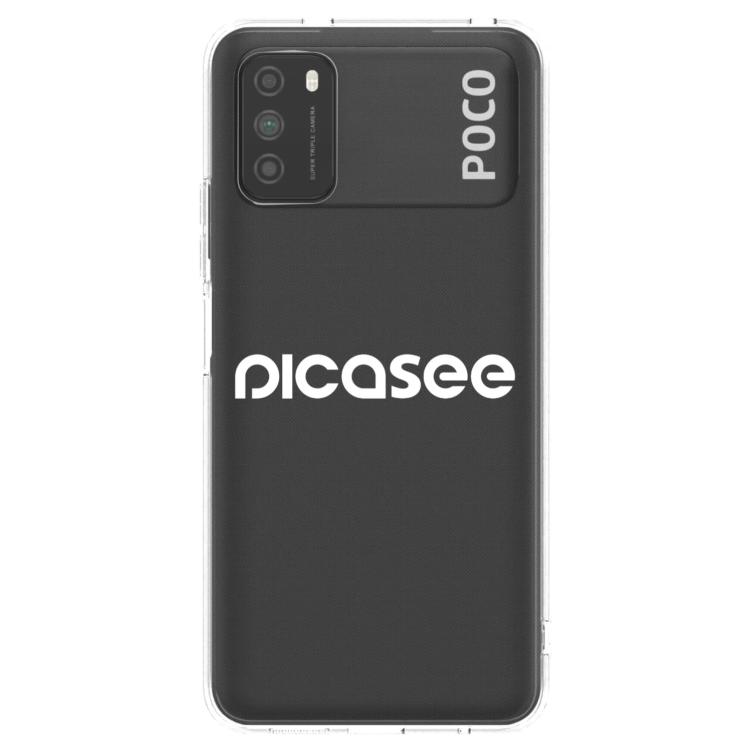 Picasee silikonový průhledný obal pro Xiaomi Poco M3 - Picasee - new logo - white