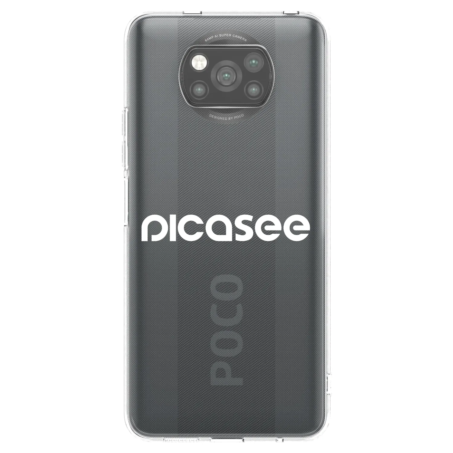 Picasee silikonový černý obal pro Xiaomi Poco X3 Pro - Picasee - new logo - white