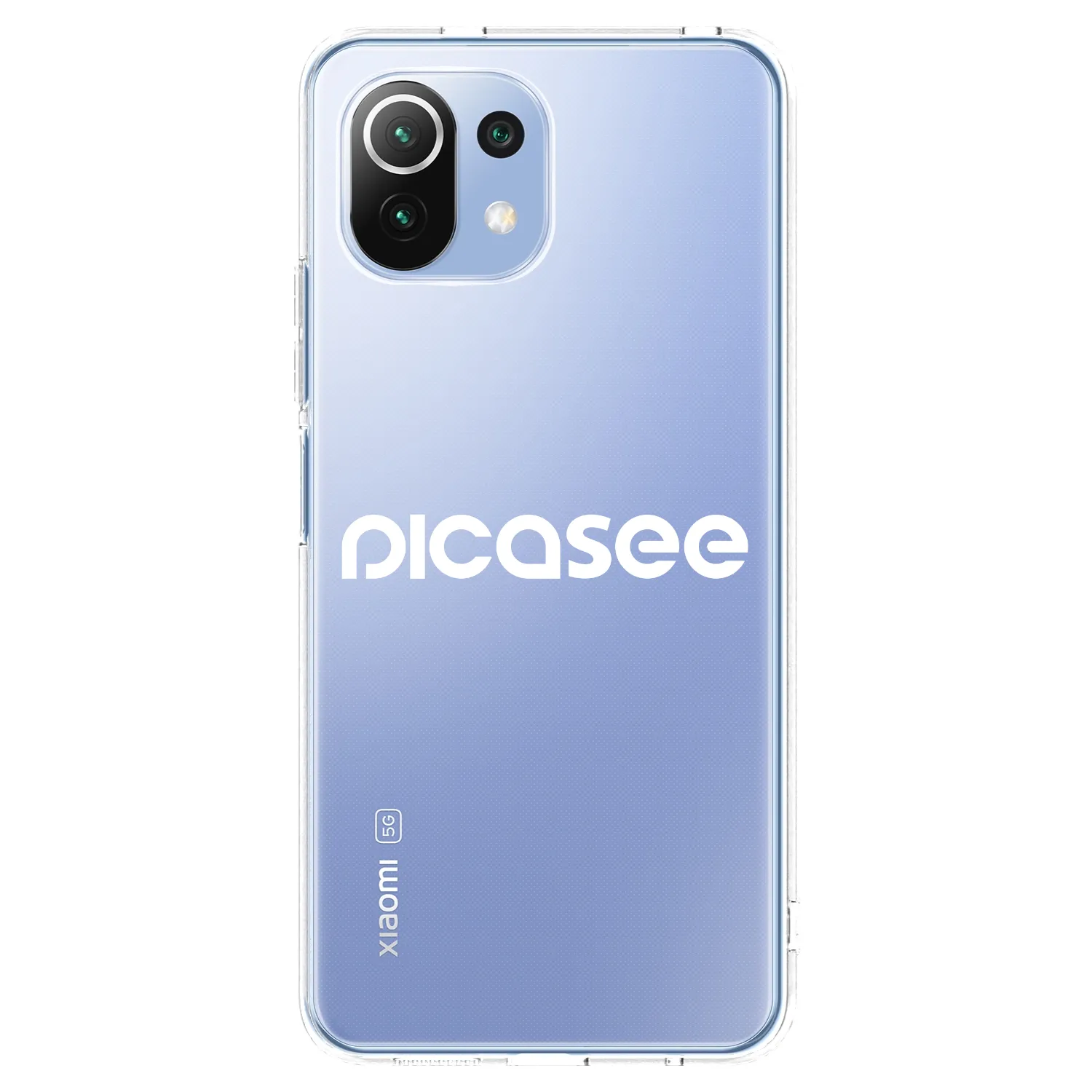 Picasee silikonový průhledný obal pro Xiaomi Mi 11 Lite - Picasee - new logo - white