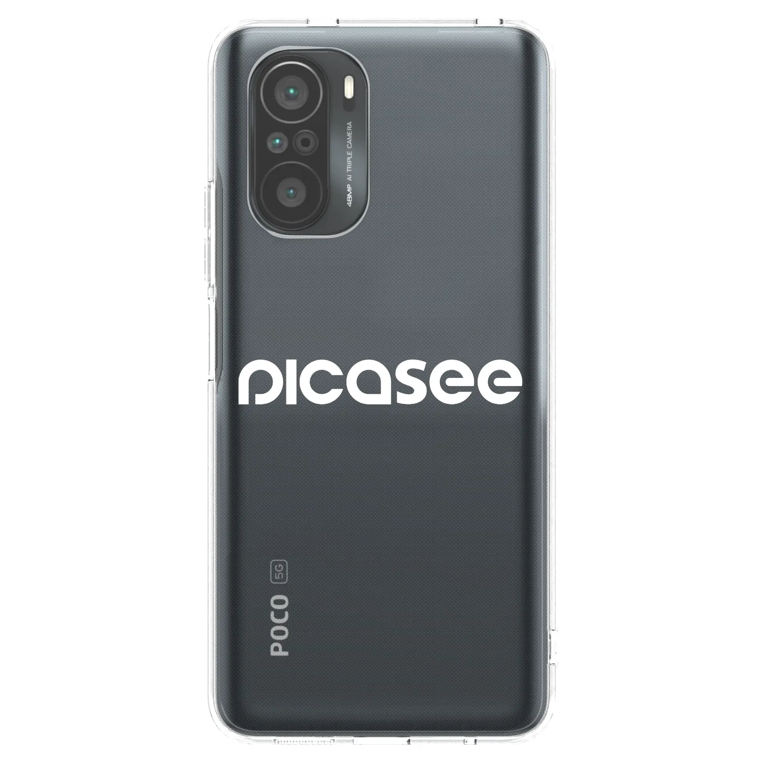 Picasee silikonový průhledný obal pro Xiaomi Poco F3 - Picasee - new logo - white