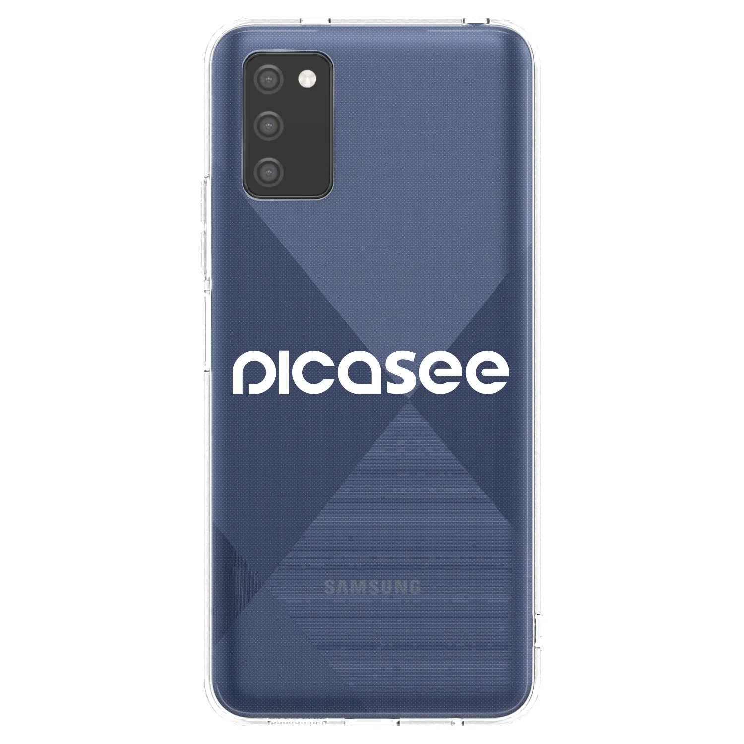 Picasee silikonový průhledný obal pro Samsung Galaxy A02s A025G - Picasee - new logo - white