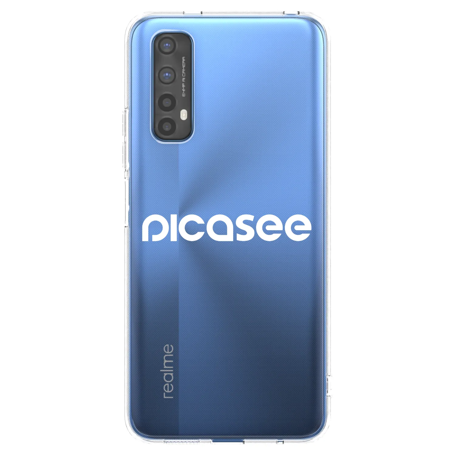 Picasee silikonový průhledný obal pro Realme 7 - Picasee - new logo - white