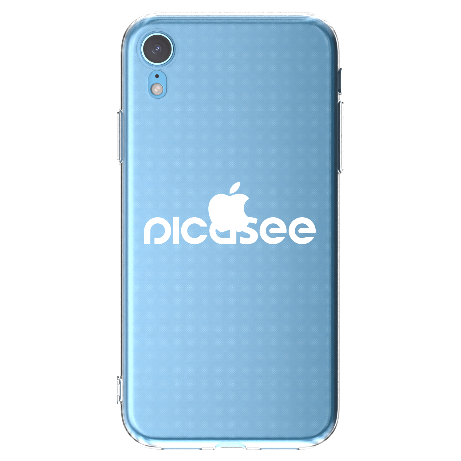 Picasee silikonový průhledný obal pro Apple iPhone XR - Picasee - new logo - white