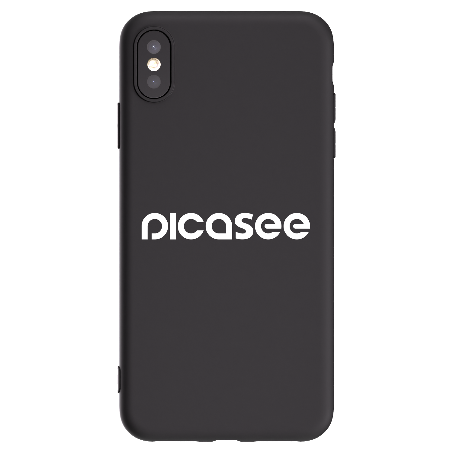 Picasee silikonový černý obal pro Apple iPhone XS Max - Picasee - new logo - white