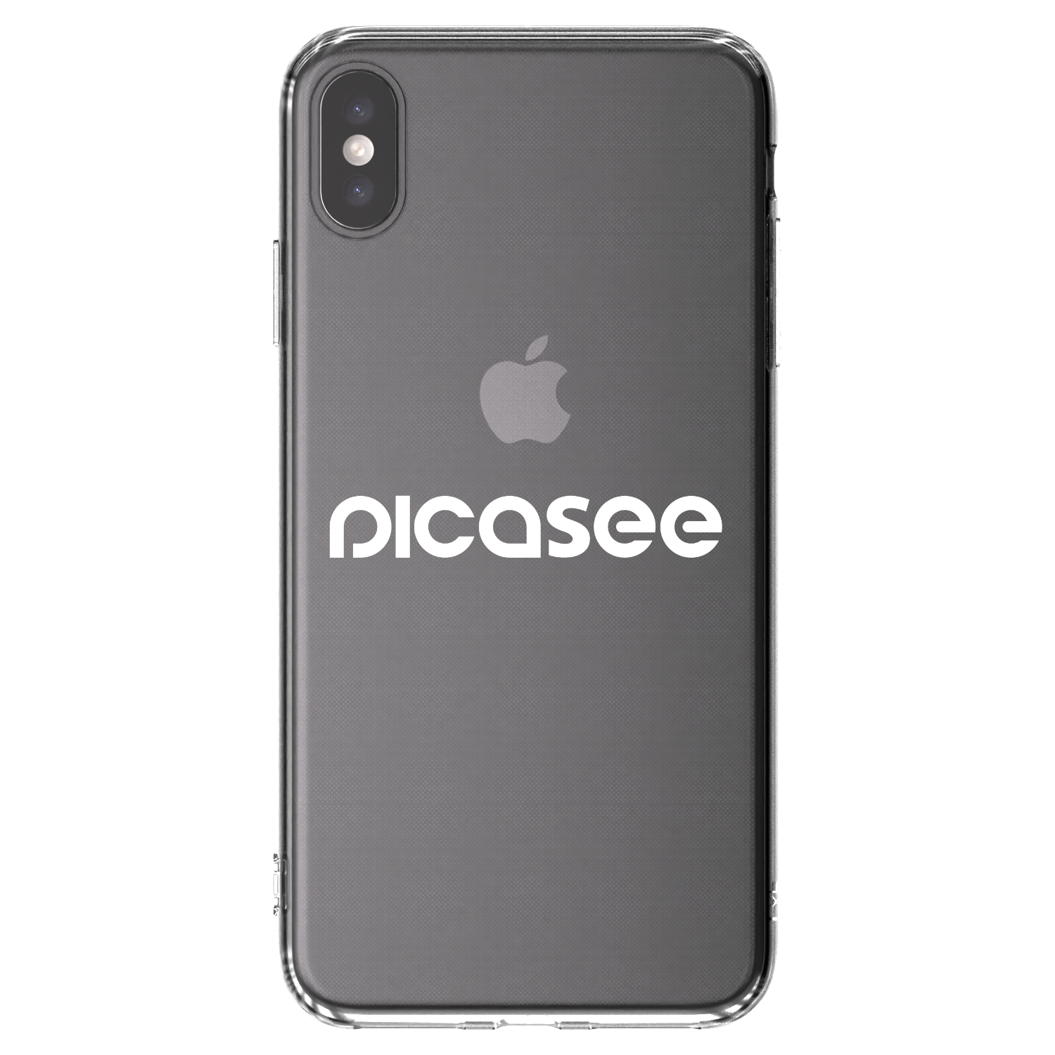 Picasee silikonový průhledný obal pro Apple iPhone XS Max - Picasee - new logo - white