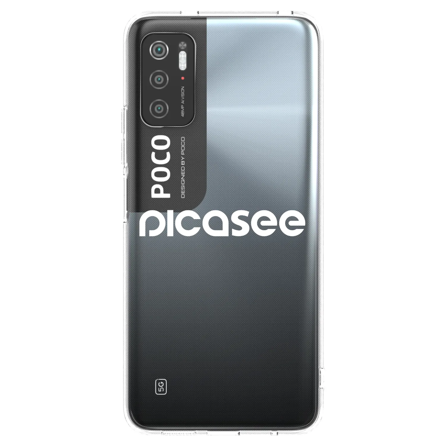 Picasee silikonový průhledný obal pro Xiaomi Poco M3 Pro 5G - Picasee - new logo - white