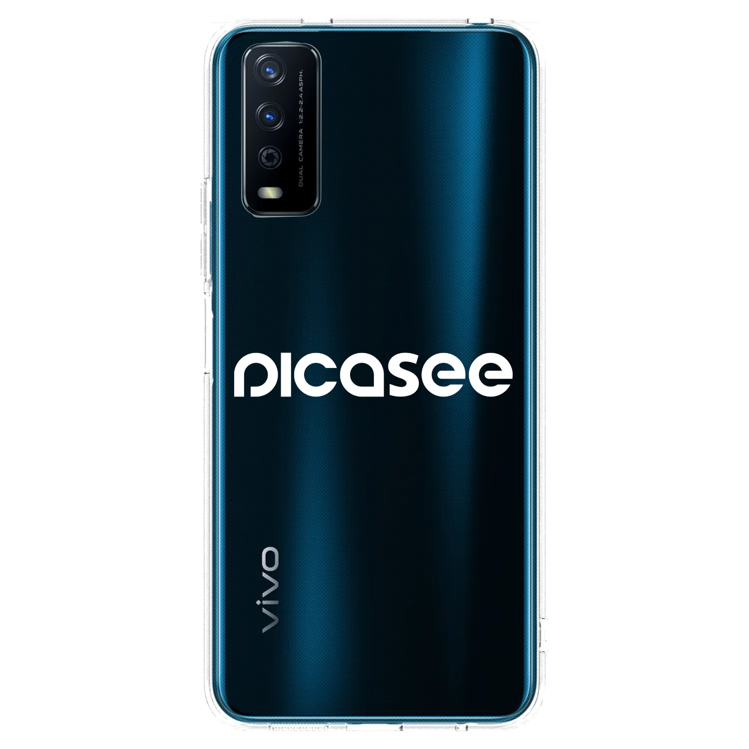 Picasee silikonový průhledný obal pro Vivo Y11s - Picasee - new logo - white