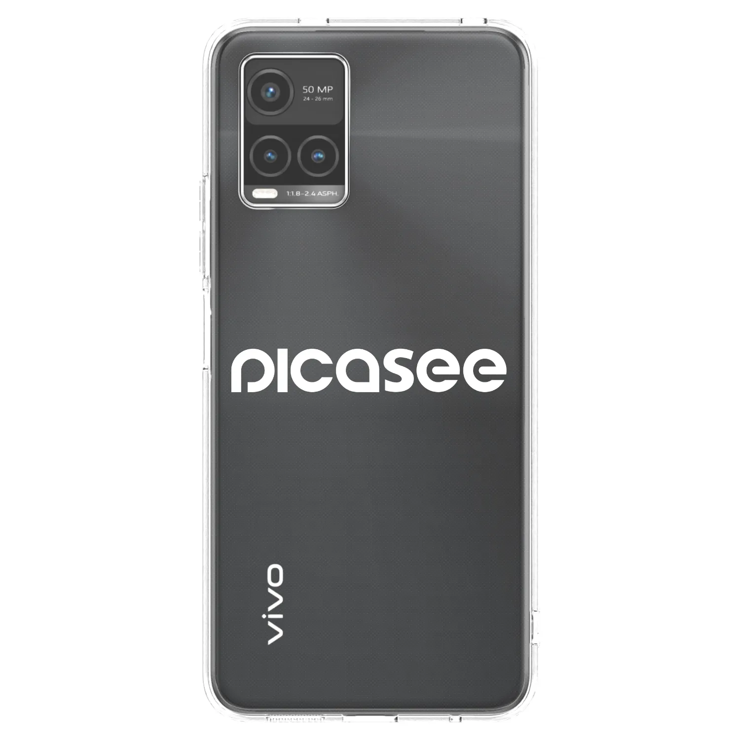 Picasee silikonový průhledný obal pro Vivo Y33s - Picasee - new logo - white